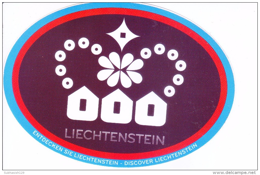 LABEL / STICKER - LIECHTENSTEIN TOURISM - DISCOVER LIECHTENSTEIN - ENTDECKEN SIE LIECHTENSTEIN - Stickers