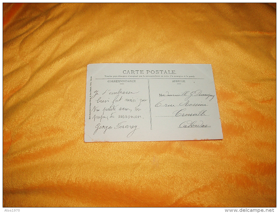 CARTE POSTALE ANCIENNE CIRCULEE DATE ?. / MANDRES.- TERRASSE DU RESTAURANT JASPARD  / CACHET + TIMBRE - Mandres Les Roses