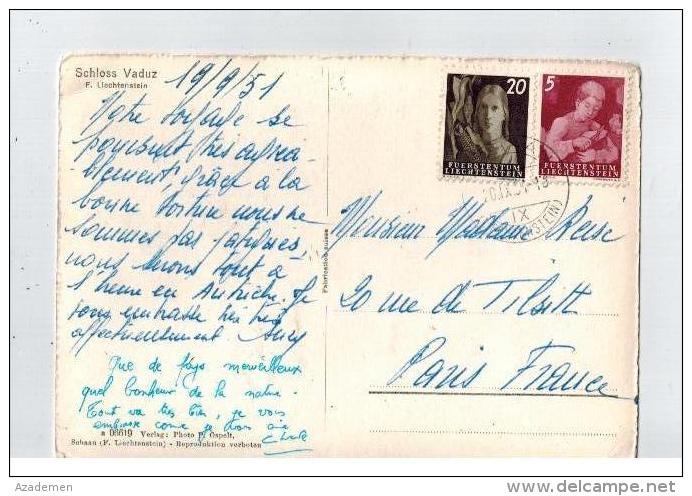 Cp Pour La France 1951 - Briefe U. Dokumente