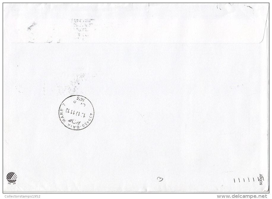 1372FM- PLANE, PILOT, WINTER LANDSCAPE, STAMP ON COVER, 2011, SWEDEN - Brieven En Documenten