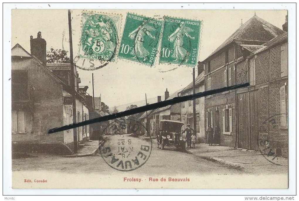 CPA - Froissy - Rue De Beauvais - Voiture Auto Ancienne - Froissy