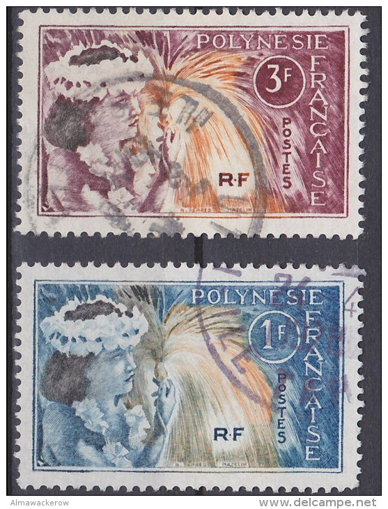 Polynésie Francaise 1964 Oblitéré, émission Complète Mi 33-34 2013-0219 - Oblitérés
