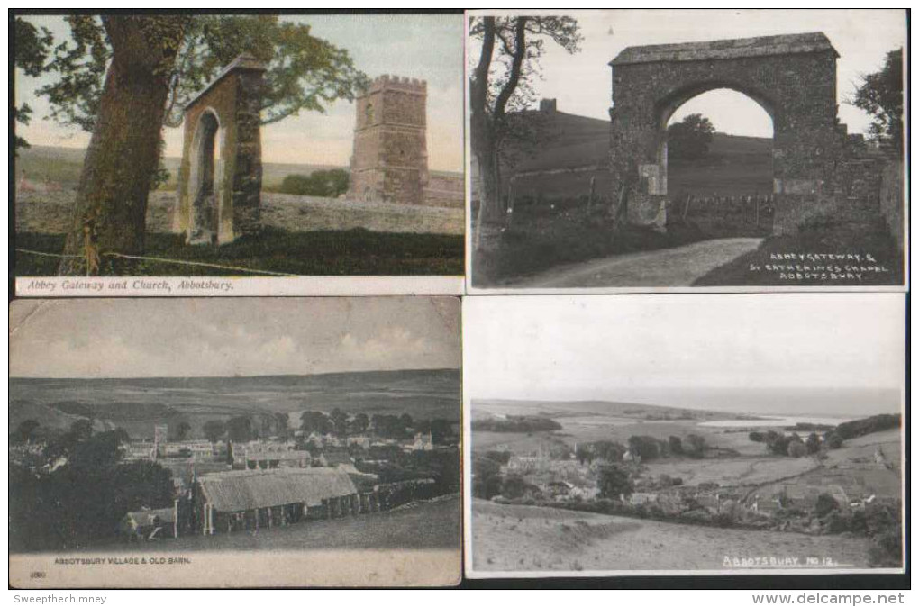 FOUR OLD POSTCARDS OF ABBOTSBURY DORSET - Otros & Sin Clasificación