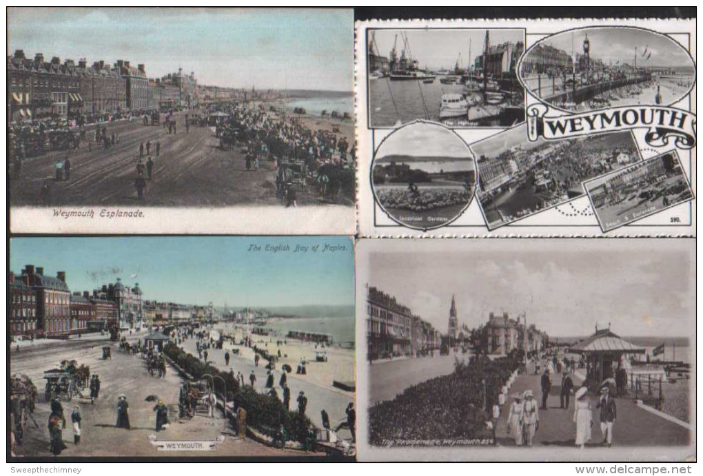 FOUR OLD POSTCARDS OF WEYMOUTH DORSET - Weymouth
