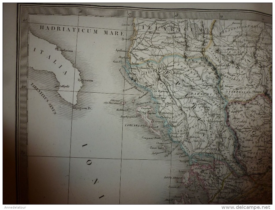 1832 Carte De La GRECE Ancienne, Dressée Par Lapie 1er Géographe Du Roi,gravure Lallemand,Chez Eymery Fruger & Cie - Cartes Géographiques