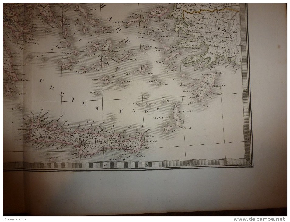 1832 Carte De La GRECE Ancienne, Dressée Par Lapie 1er Géographe Du Roi,gravure Lallemand,Chez Eymery Fruger & Cie - Cartes Géographiques