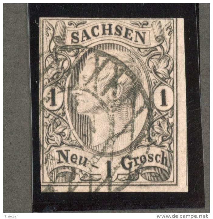 GS-1026  Saxony 1855  Michel #9  (o)  Scott #10  ~ Offers Welcome! ~ - Saxe