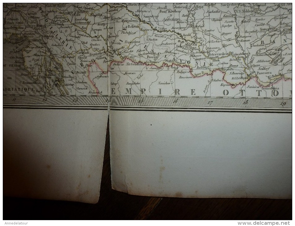 1830 Carte De L' ALLEMAGNE Ancienne Par Lapie 1er Géographe Du Roi,gravure Lallemand,Chez Eymery Fruger & Cie - Geographical Maps