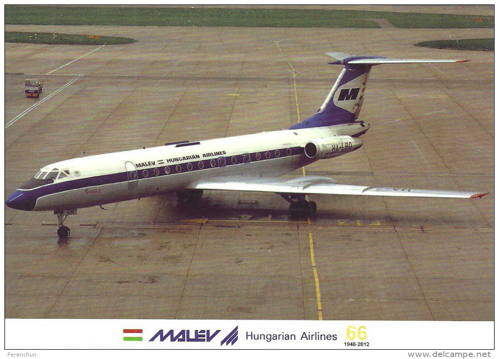 AIRPLANE AEROPLANE AIRCRAFT TUPOLEV TU-134 HUNGARIAN AIRLINES MALEV LONDON ENGLAND UNITED KINGDOM Reg Volt 0148 Hungary - 1946-....: Ere Moderne