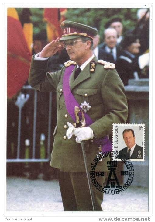 BELGIQUE - 1 Carte Maximum - S.M. Roi Albert II - 1983 - Case Reali