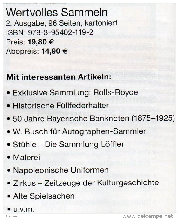 MICHEL Wertvolles Sammeln 2/2014 Neu 15€ Sammel-Objekte Luxus Informationen Of The World New Special Magazine Of Germany - Bücher & Kataloge