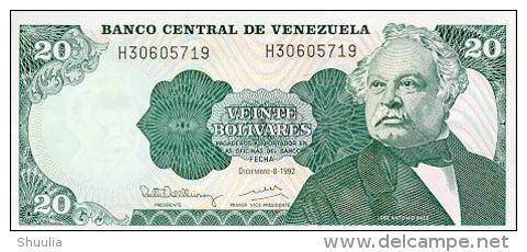 Venezuela 20 Bolivares 1992 Pick 63d UNC - Venezuela