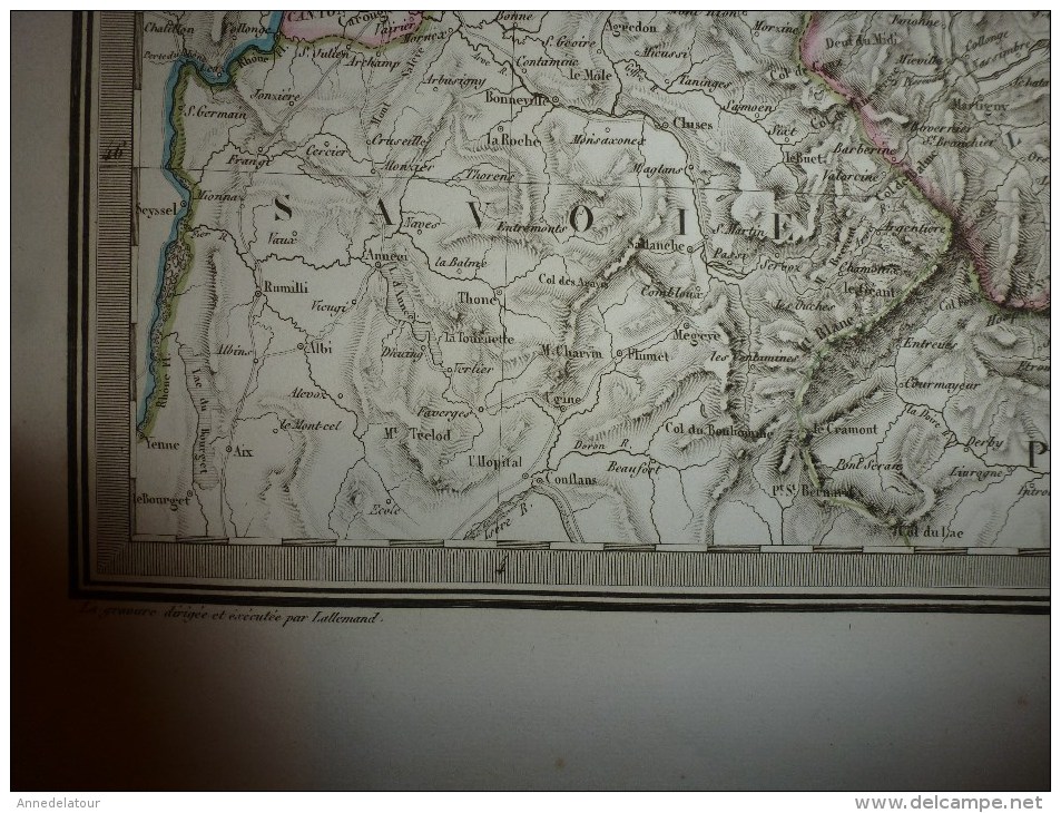 1830 Carte De La SUISSE Ou HELVETIE  ,par Lapie 1er Géographe Du Roi, Gravure Lallemand,Chez Eymery Fruger & Cie - Cartes Géographiques