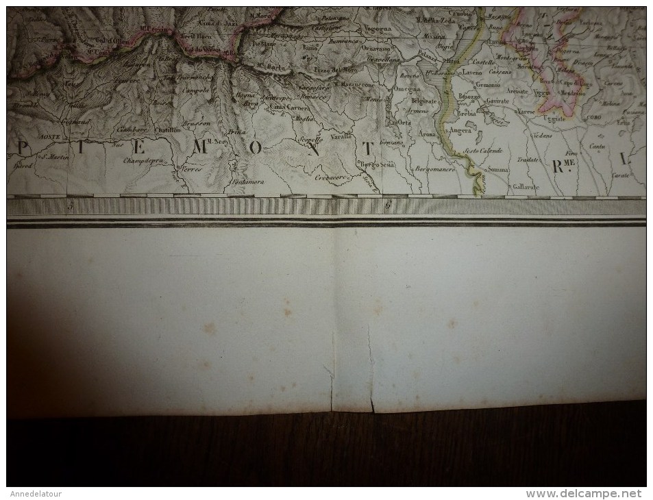1830 Carte de la SUISSE ou HELVETIE  ,par Lapie 1er géographe du Roi, gravure Lallemand,Chez Eymery Fruger & Cie