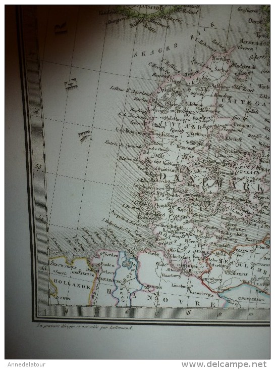 1830 Carte De SCANDINAVIE(Suede,Norvège,Danemark),par Lapie Géographe Du Roi,gravure Lallemand,Chez Eymery Fruger & Cie - Cartes Géographiques