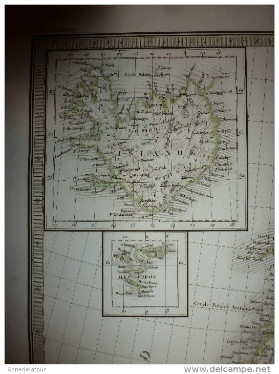 1830 Carte De SCANDINAVIE(Suede,Norvège,Danemark),par Lapie Géographe Du Roi,gravure Lallemand,Chez Eymery Fruger & Cie - Cartes Géographiques