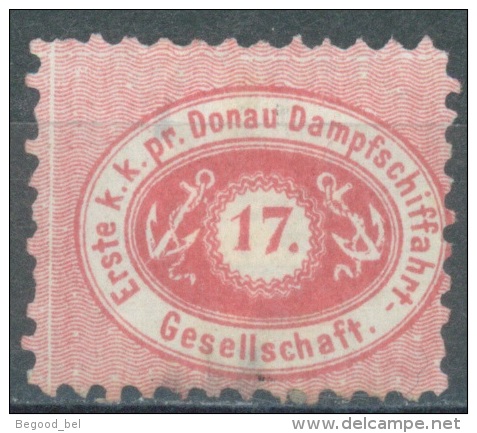 AUSTRIA DDSG DONAU - 1867 - MH/* - Yv 1 Mi 1B PERF 9 1/2 - Lot 11518 UN PEU AMINCI - BAD HINGED - Oostenrijkse Levant