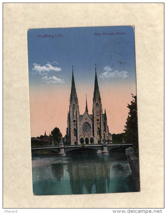 52451    Germania,   Strassburg I. Els.,  Neue  Evangel.  Kirche,  VG  1926 - Elsass