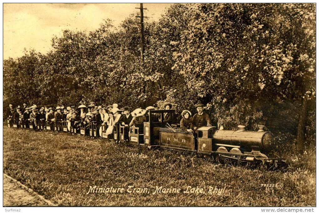 CLWYD - RHYL - MINIATURE TRAIN - MARINE LAKE 1914 Clw291 - Flintshire