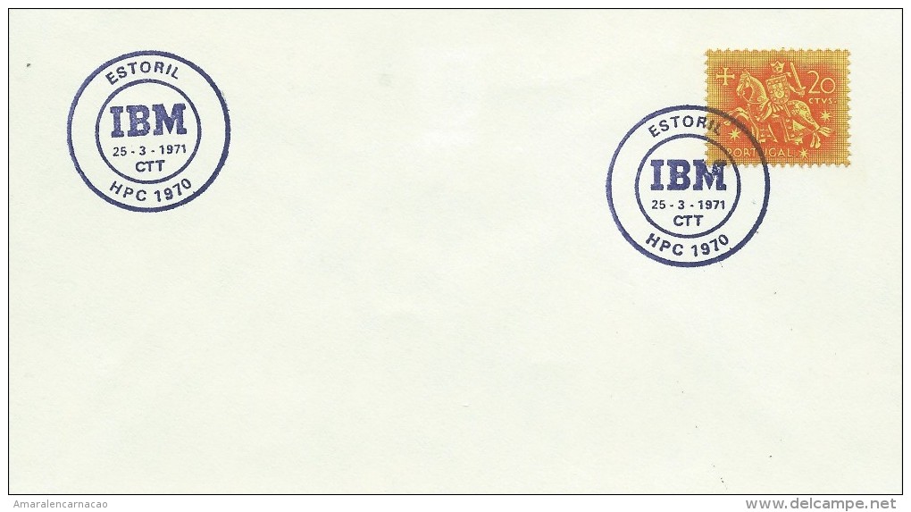 TIMBRES - STAMPS - MARCOPHILIE - PORTUGAL - CACHET IBM - ESTORIL 25-03-1972 - Flammes & Oblitérations