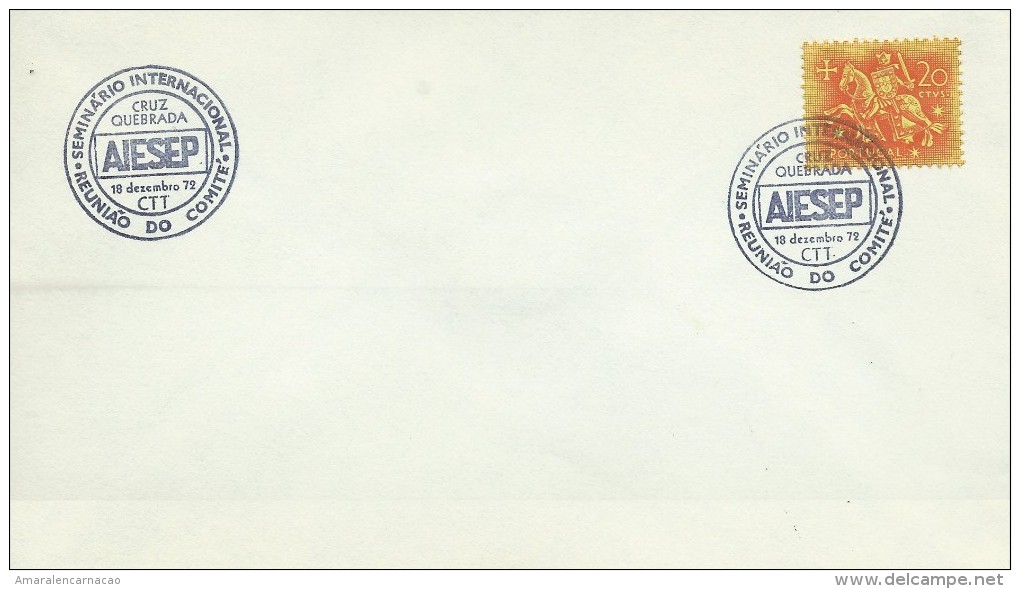 TIMBRES - STAMPS - MARCOPHILIE - PORTUGAL - CACHET  AISEP - REUNION COMITÉ INTERNATIONAL - CRUZ QUEBRADA 19-12-1972 - Postal Logo & Postmarks