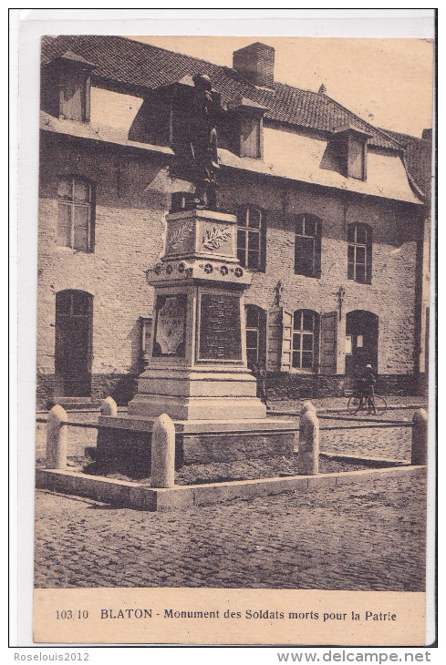 BLATON : Monument Des Soldats Morts Pour La Patrie - Bernissart