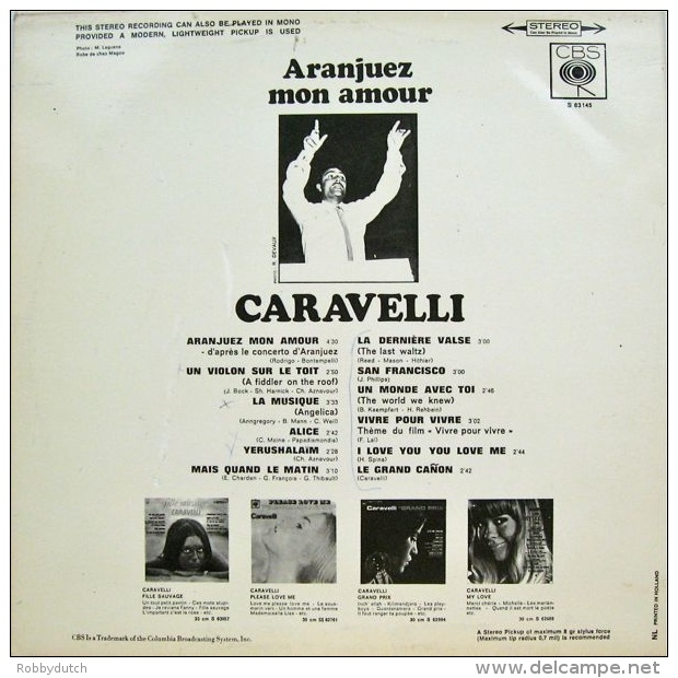 * LP *  CARAVELLI - ARANJUEZ MON AMOUR (Holland 1967) - Instrumentaal