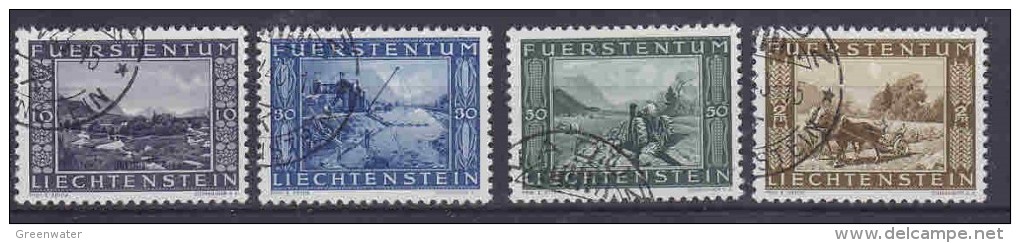 Liechtenstein 1943 Binnenkanal 4v Used Ca Vaduz (20260) - Gebruikt