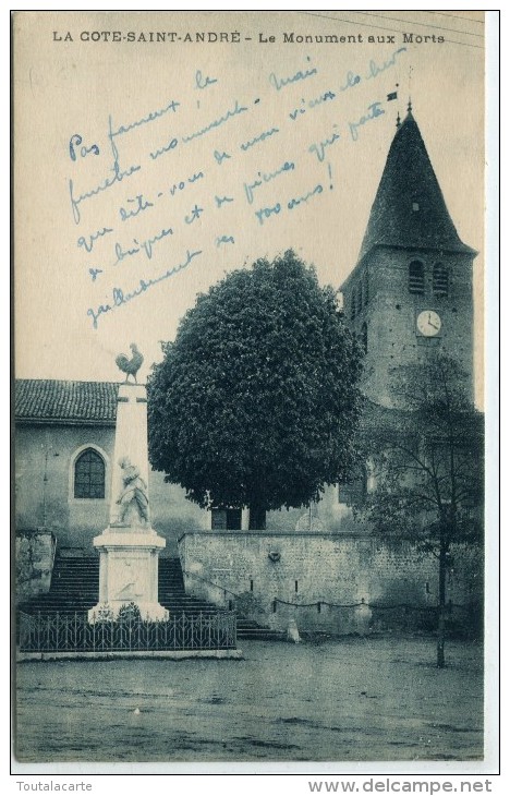 CPA 38 LA COTE SAINT ANDRE LE MONUMENT AUX MORTS - La Côte-Saint-André