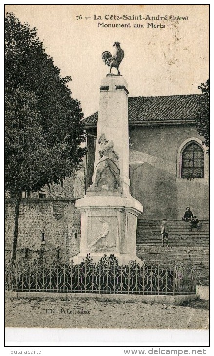 CPA 38 LA COTE SAINT ANDRE MONUMENT AUX MORTS 1930 - La Côte-Saint-André