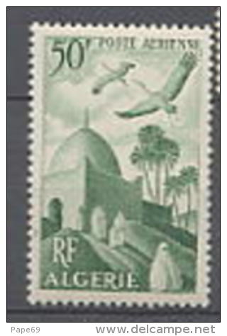 Algérie P. A. N° 9 X   Marabout, 50 F. Vert  Trace De Charnière Sinon TB - Airmail