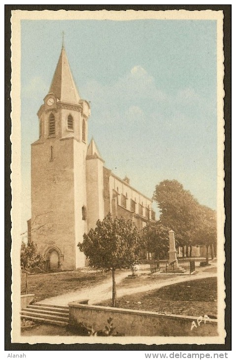 VALENCE L'Eglise Et La Place (Apa Poux) Tarn (81) - Valence D'Albigeois