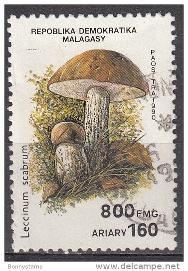 Madagascar, 1990 - 800fr Leccinum Scabrum - Nr.1001H Usato° - Funghi