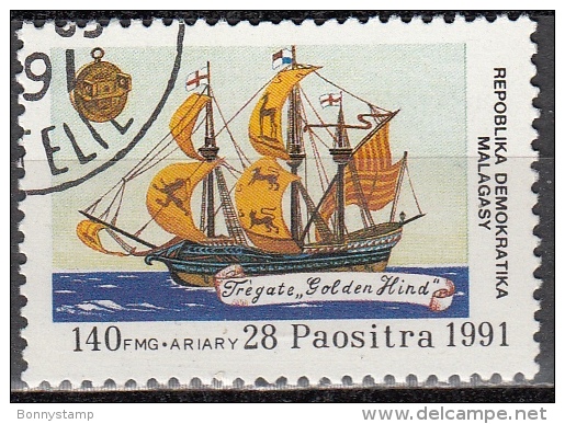 Madagascar, 1991 - 140fr Golden Hind - Nr.1016 Usato° - Madagaskar (1960-...)