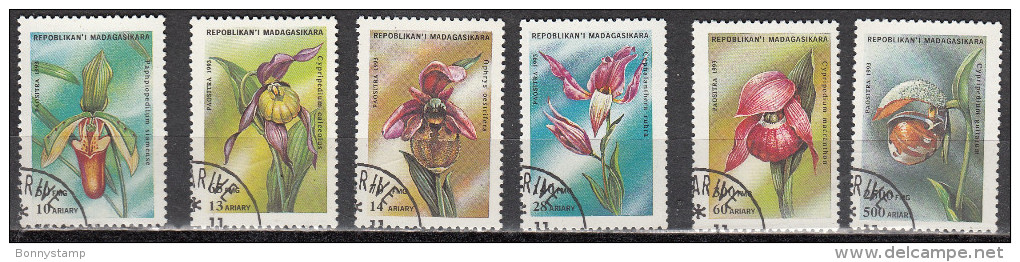 Madagascar, 1993 - Orchids - Nr.1272/1276 1278 Usati° - Orchidee