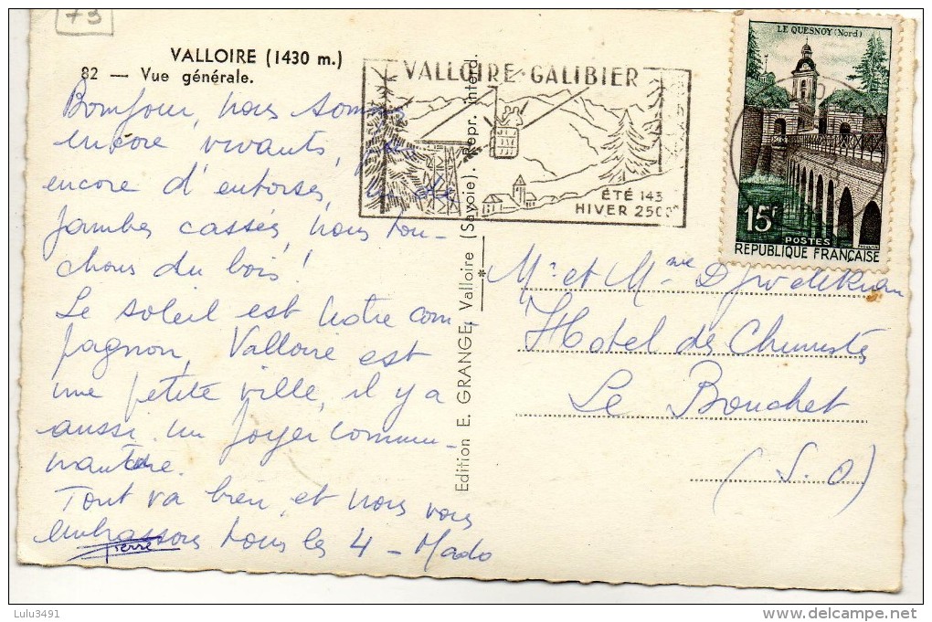 CPSM - VALLOIRE (73) - Vue Du Village En Hiver - Other & Unclassified