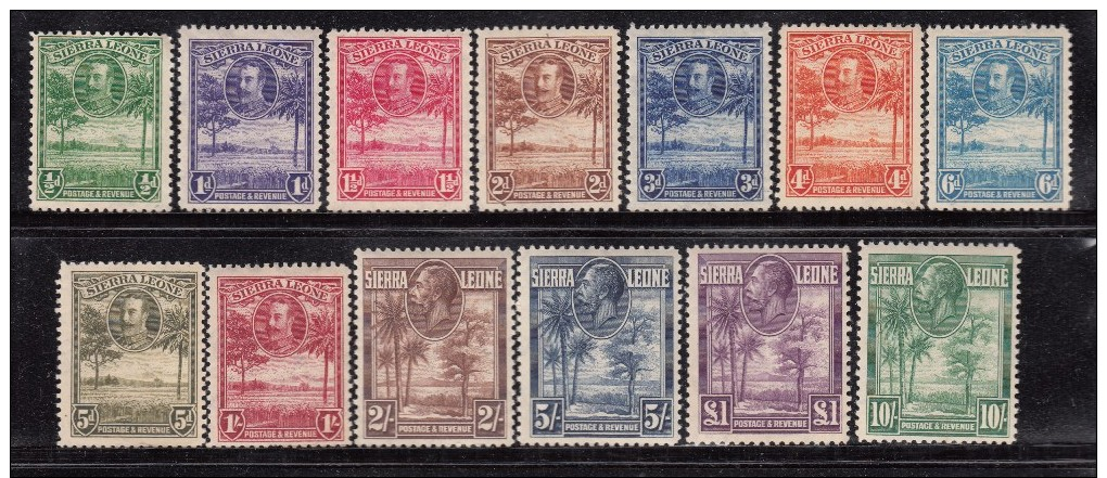 1932   YVERT  Nº 125 / 137 ,   SG - Nº 155 / 167  / * / - Sierra Leone (...-1960)