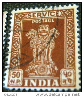 India 1957 Service Asokan Capital 50np - Used - Dienstzegels