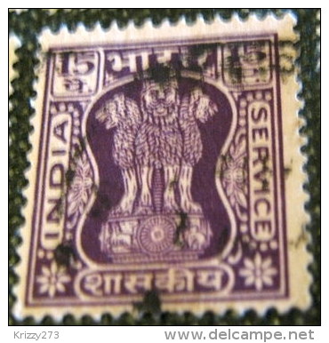 India 1968 Service Asokan Capital 15p - Used - Dienstzegels