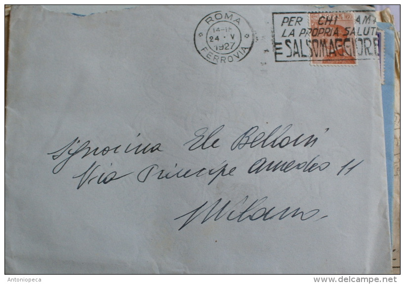ITALIA REGNO 1926- VEIII CENT 60 SU BUSTA - Storia Postale