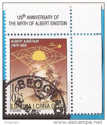 2004 3193  PHISIKA  SERBIA SRBIJA CRNA GORA MONTENEGRO JUGOSLAVIJA  ALBERT  EINSTEIN  USED - Albert Einstein