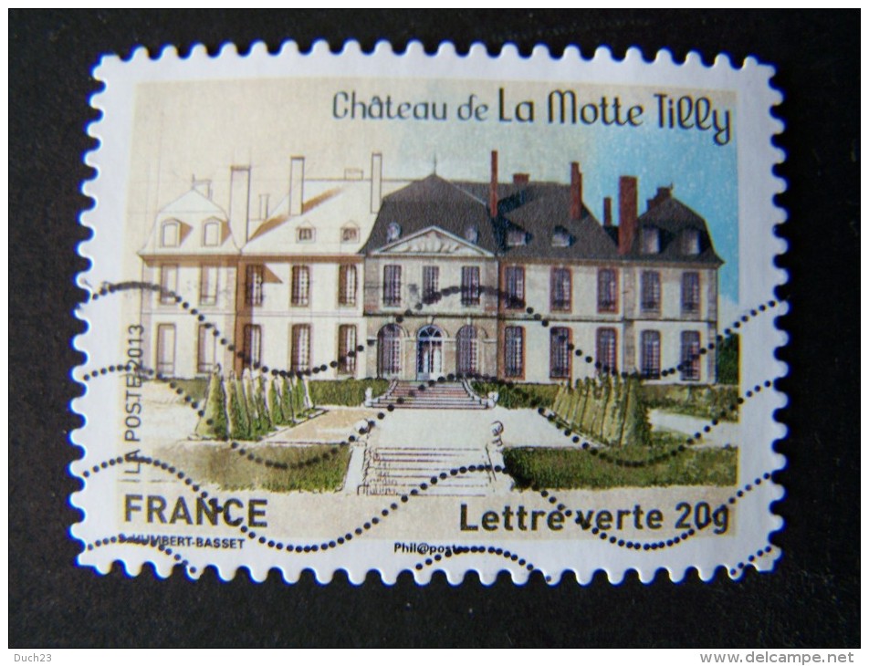 OBLITERE ANNEE 2013 N°869 CHATEAU DE LA MOTTE TILLY TIMBRE DU CARNET PATRIMOINES DE FRANCE AUTOCOLLANT ADHESIF - Oblitérés