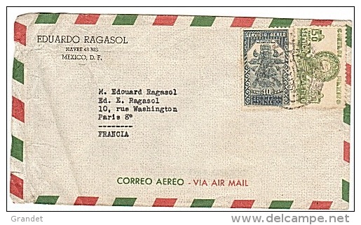 MEXIQUE - MEXICO - CORREO AEREO - POSTE AERIENNE -  AIR MAIL -  AEROPOSTALE -. - Buenos Aires (1858-1864)