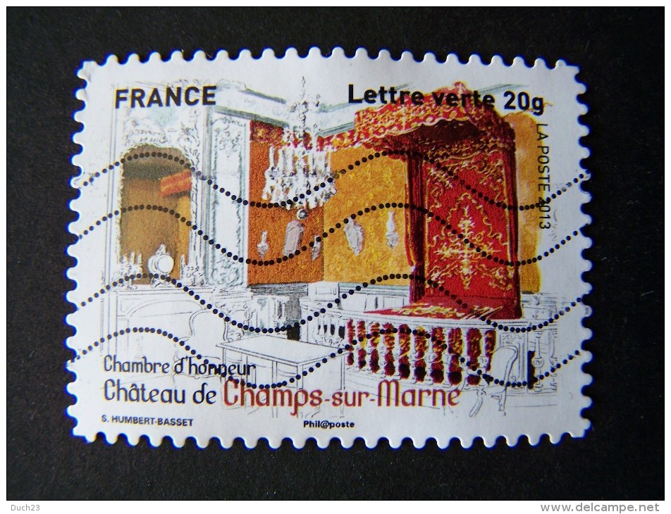 OBLITERE ANNEE 2013 N°872 CHAMBRE D'HONNEUR CHAMPS SUR MARNE TIMBRE DU CARNET PATRIMOINES DE FRANCE AUTOCOLLANT ADHESIF - Oblitérés