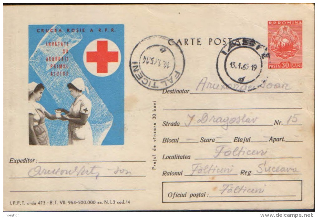 Romania - Stationery Postcard Used 1964 - Learn To Administer First Aid. - Secourisme