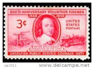 USA 1948 Scott 971, Volunteer Firemen Issue, MNH (**) - Unused Stamps