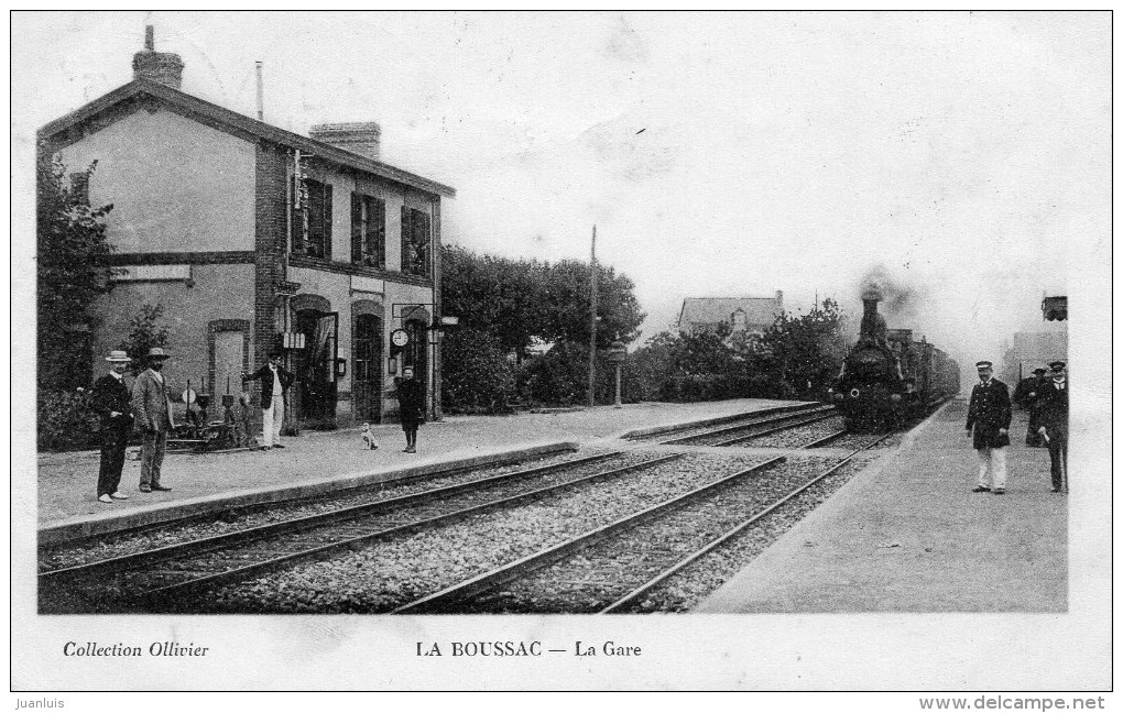 LA BOUSSAC - La Gare (avec Train Et Chef De Gare) - Other & Unclassified