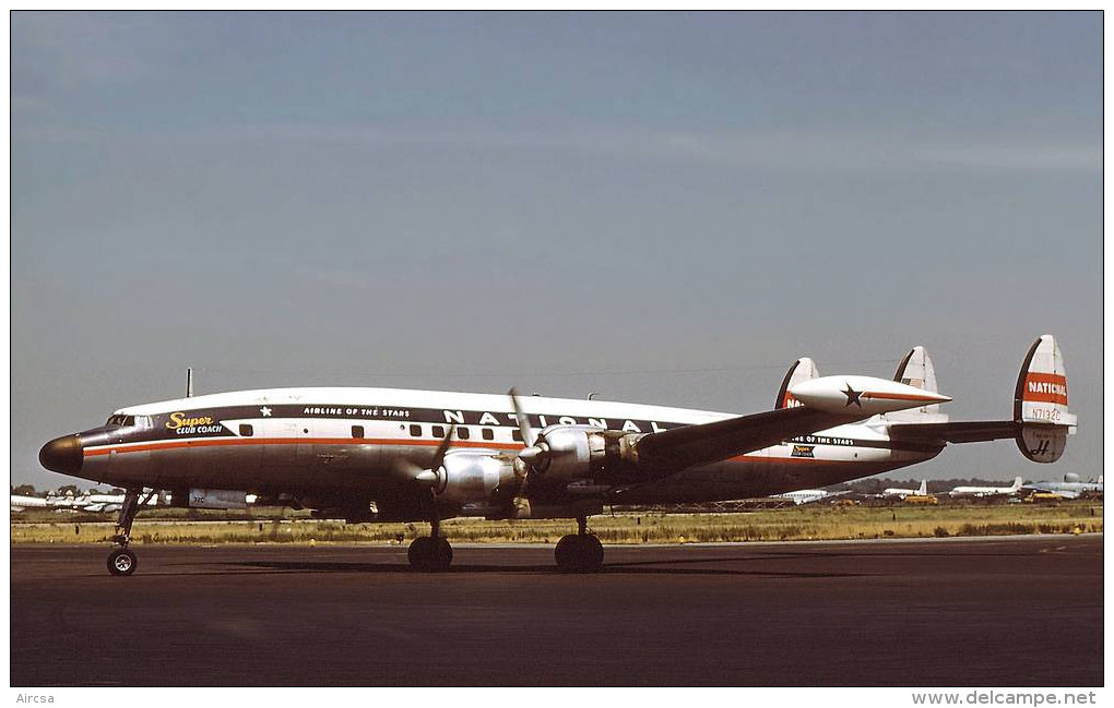 Aviation Postcard-563-NATIONAL AIRLINES Lockheed L-1049H Constellation - 1946-....: Moderne