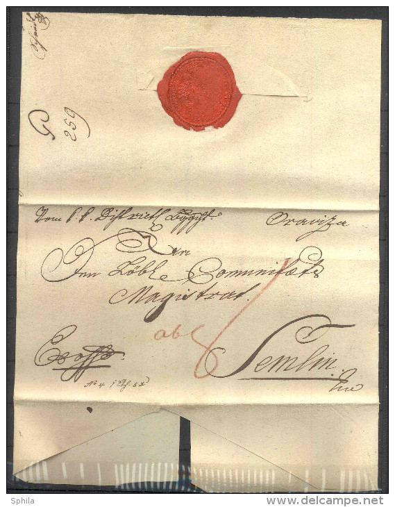 Austria (Habsburg Monarchy) 1794 Letter From Orawiza To Semlin (Zemun) - ...-1850 Prephilately