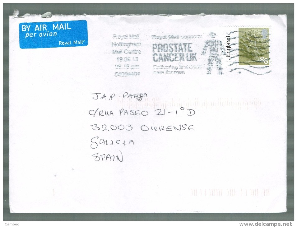 GREAT BRITAIN LETTRE 2013 SLOGAM PROSTATE CANCER HEALTH MEDICAL - Covers & Documents